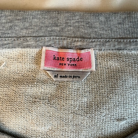 Women’s Kate Spade grey sweater with rainbow beaded cloud - Picture 3 of 5